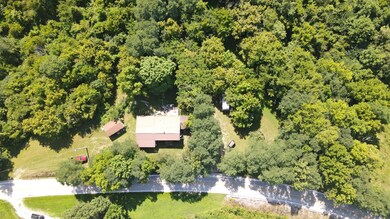 Birds eye above house