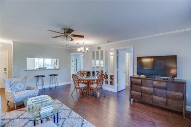 Open living and dining area