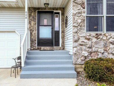 Beautiful stone front invites you into the home