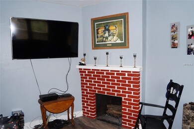 Living room with fireplace