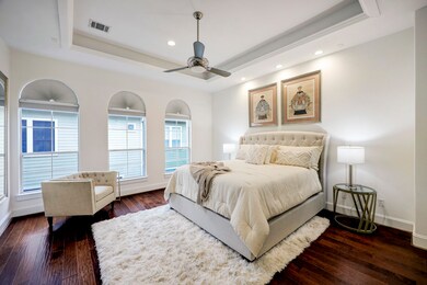 Primary bedroom located on third floor with spacio