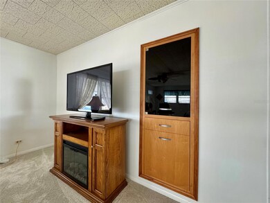 Built-in dry bar in the living room.