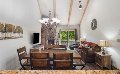 Main living area, with wood burning fireplace.  Firewood included in fees