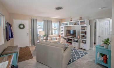 Living room with large windows that allow plenty o