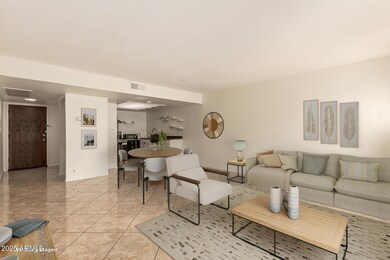 Virtually Staged Living Room and Dining