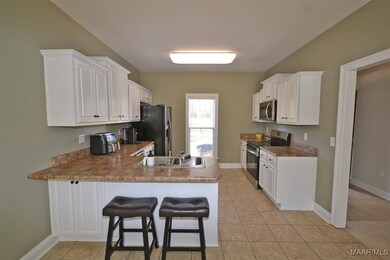 Newly painted kitchen cabinets