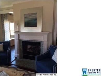 See through fireplace.