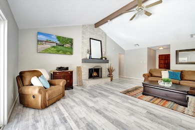 Beautiful gas fireplace