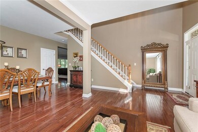 True hardwoods in main living spaces on main level
