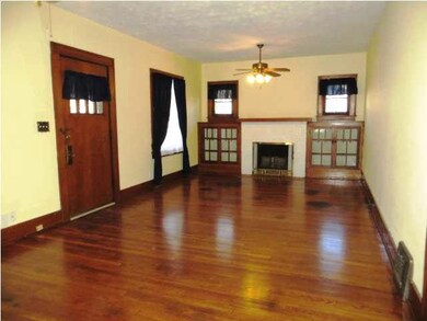 living room with fireplace