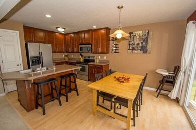 Beautiful open kitchen with breakfast bar and eat 