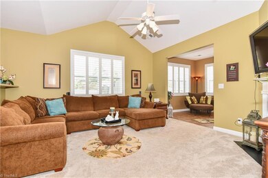 Great room with a few into the sunroom