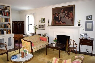 Living Room with Decorative Fireplace