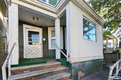 front door with patio