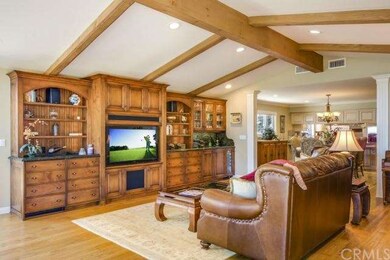 Another view of the family room with custom built 
