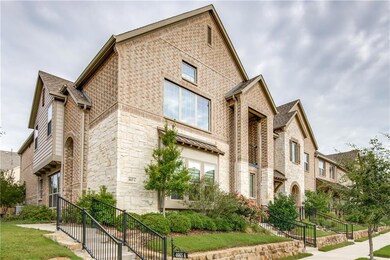 The front of the townhome is East facing and has a