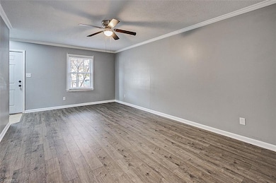 Living room with new LVT