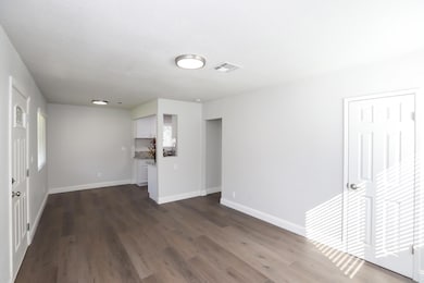Living room and dining area.