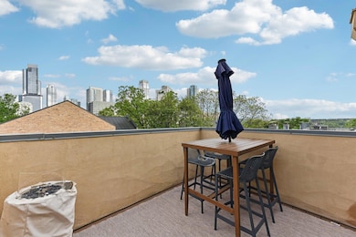 Balcony with a view of city