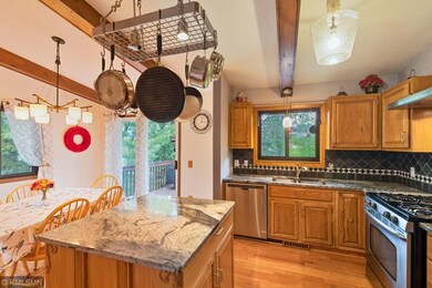 The patio door off the informal dining room leads 