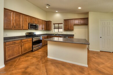 Kitchen and island