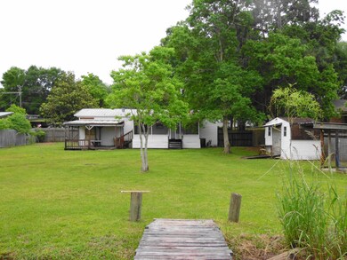 on the dock looking into back yard