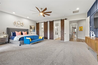 Primary suite with sitting room, and custom doors