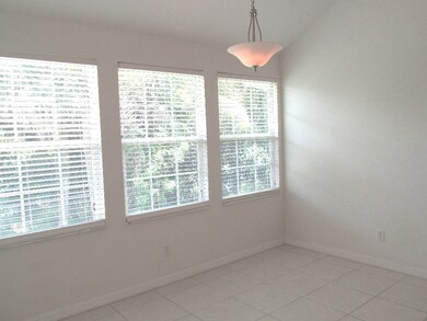 Bright, tiled dining room!