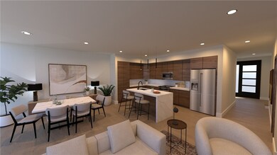 Medium Color Scheme - Cabinets and tile around TV