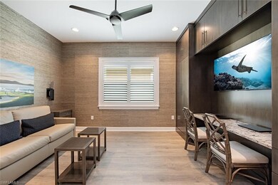 The oversized den with lots of storage cabinets an