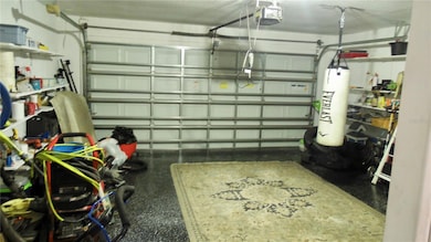 2 car garage with custom finished floor
