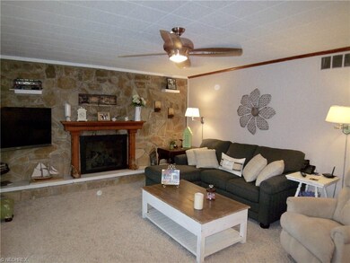 Family room with gas fireplace