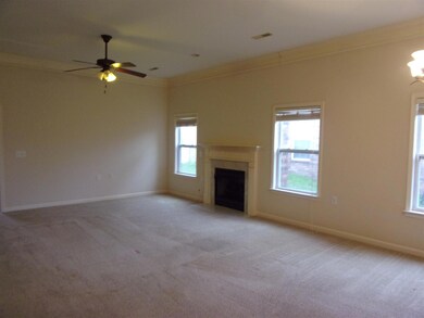 Large living room /dining room combination with fireplace