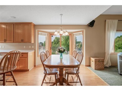 Informal dining walks out to deck.