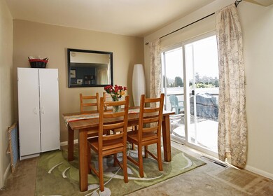 Dining room with slider to deck