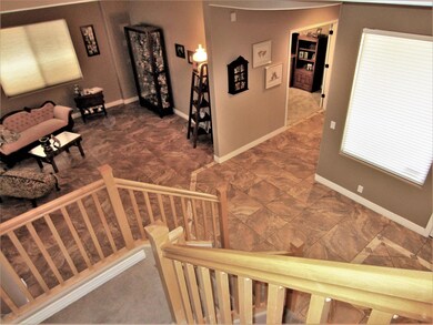 Looking down into Living Room