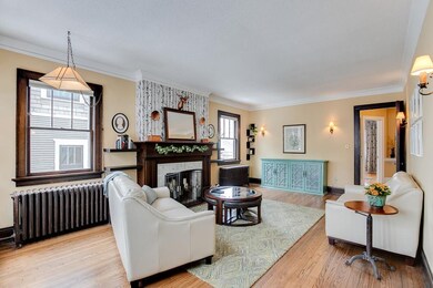The bright and spacious living room is perfect for