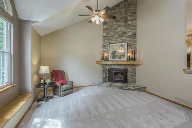 Dramatic Stone Fireplace