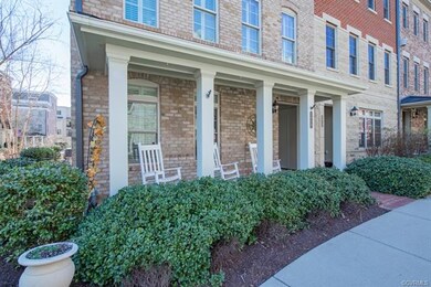 Relax and chat with neighbors on your covered fron