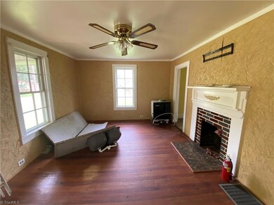 Spacious great room with non-working fireplace