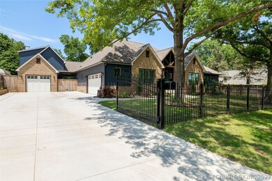 Mature trees and massive motor car area for ample