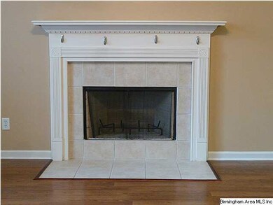 Wood burning fireplace in the great room