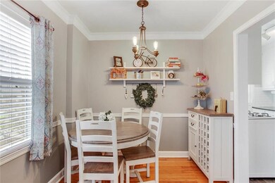 Formal dining room with great molding - and new wi