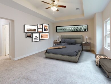 The ROCburne's primary bedroom is a luxurious retr
