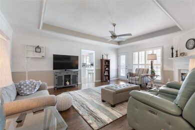 Great room is just off of the kitchen and dining a