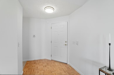 Parquet floor inside the front door