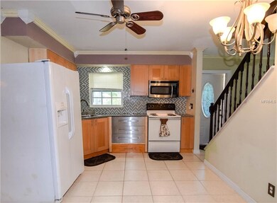 Kitchen with tile back splash