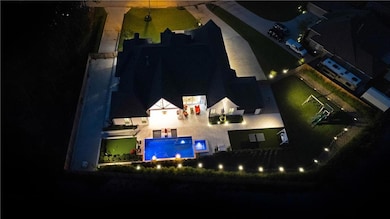Aerial view of the backyard with custom strategica