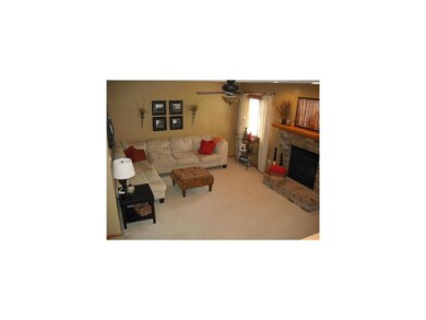 Great Room. Gas insert fireplace located in great 