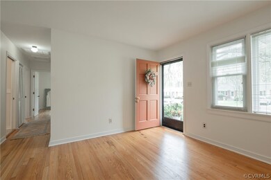 Entryway with light hardwood / wood-style floors